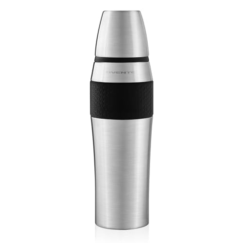 Ovente Stainless Steel Double Walled Vacuum Insulated Mug 26 Ounce, BPA-Free Leak Free and Spill Proof with Removable Cup, Portable Easy Travel and Clean Perfect for Hot or Cold Drinks, Silver TSA26S - Image 1
