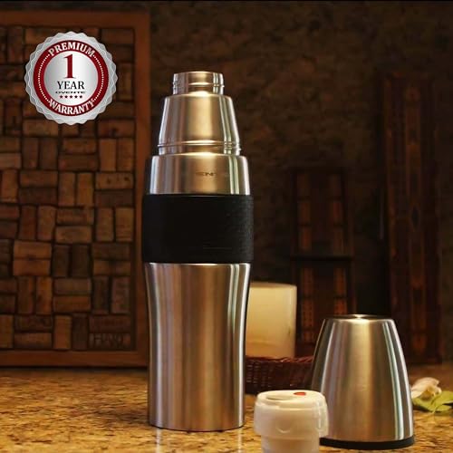 Ovente Stainless Steel Double Walled Vacuum Insulated Mug 26 Ounce, BPA-Free Leak Free and Spill Proof with Removable Cup, Portable Easy Travel and Clean Perfect for Hot or Cold Drinks, Silver TSA26S - Image 5