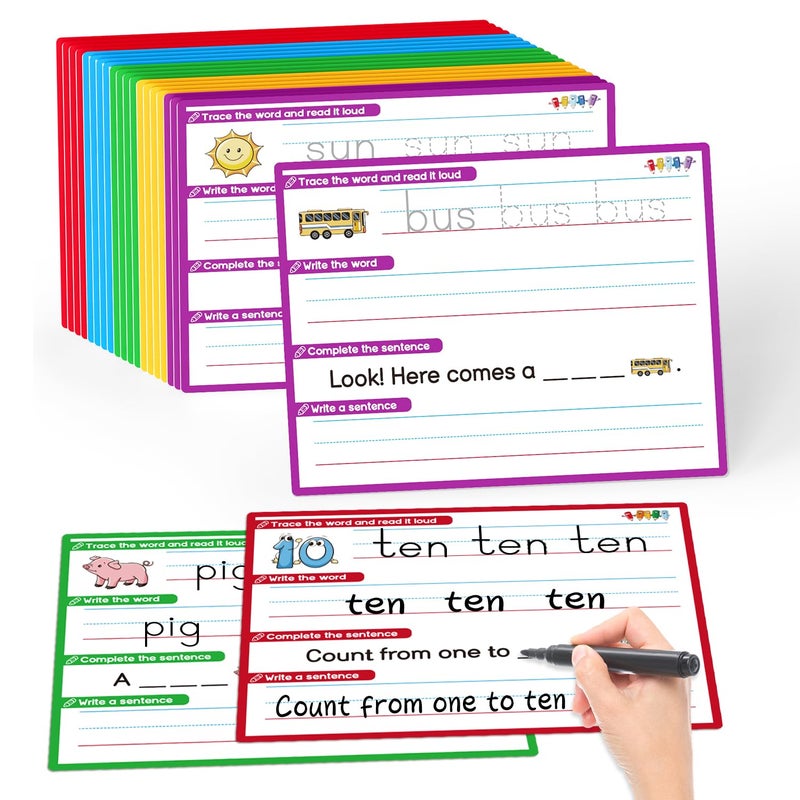 Laffunz CVC Word Games Sentence Building for Kindergarten Phonics Games for Kids Sight Words Flash Cards Learn to Write Handwriting Practice Tracing Preschool Learning Activities Homeschool Supplies - Image 3