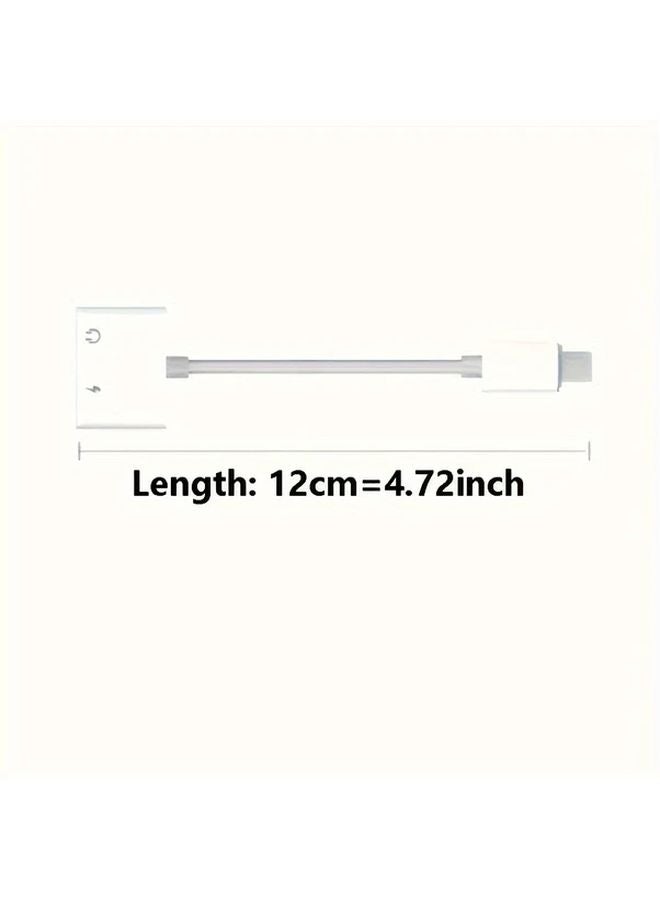 1Pack iPhone 2 في 1 محول Lightning مقسم محول صوتي Aux مع دعم الشحن - Image 3