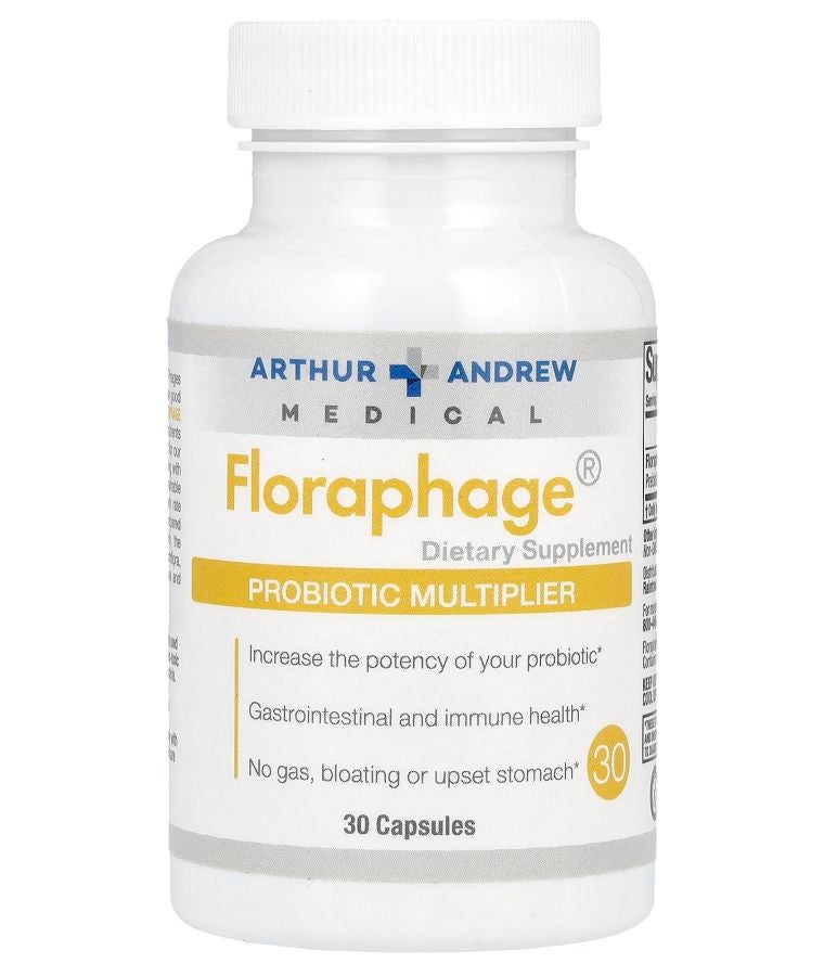 Arthur Andrew Medical Floraphage Probiotic Multiplier 1000000 PFUs 30 Capsules