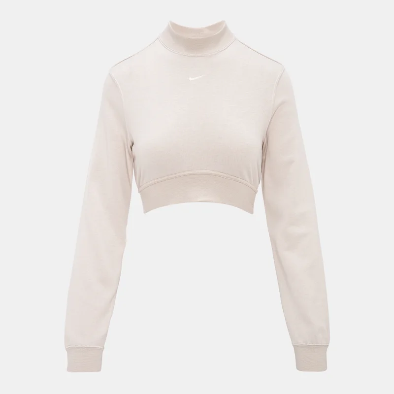 Nike White Women's Sportswear Chill Terry Crop Top for Women | Best Price UAE