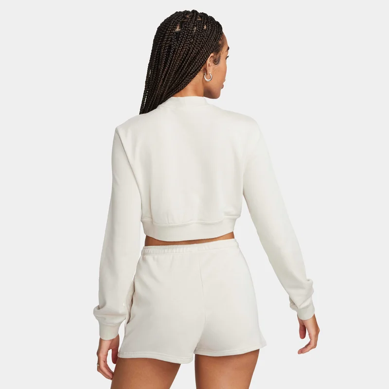 Nike White Women's Sportswear Chill Terry Crop Top for Women | Best Price UAE