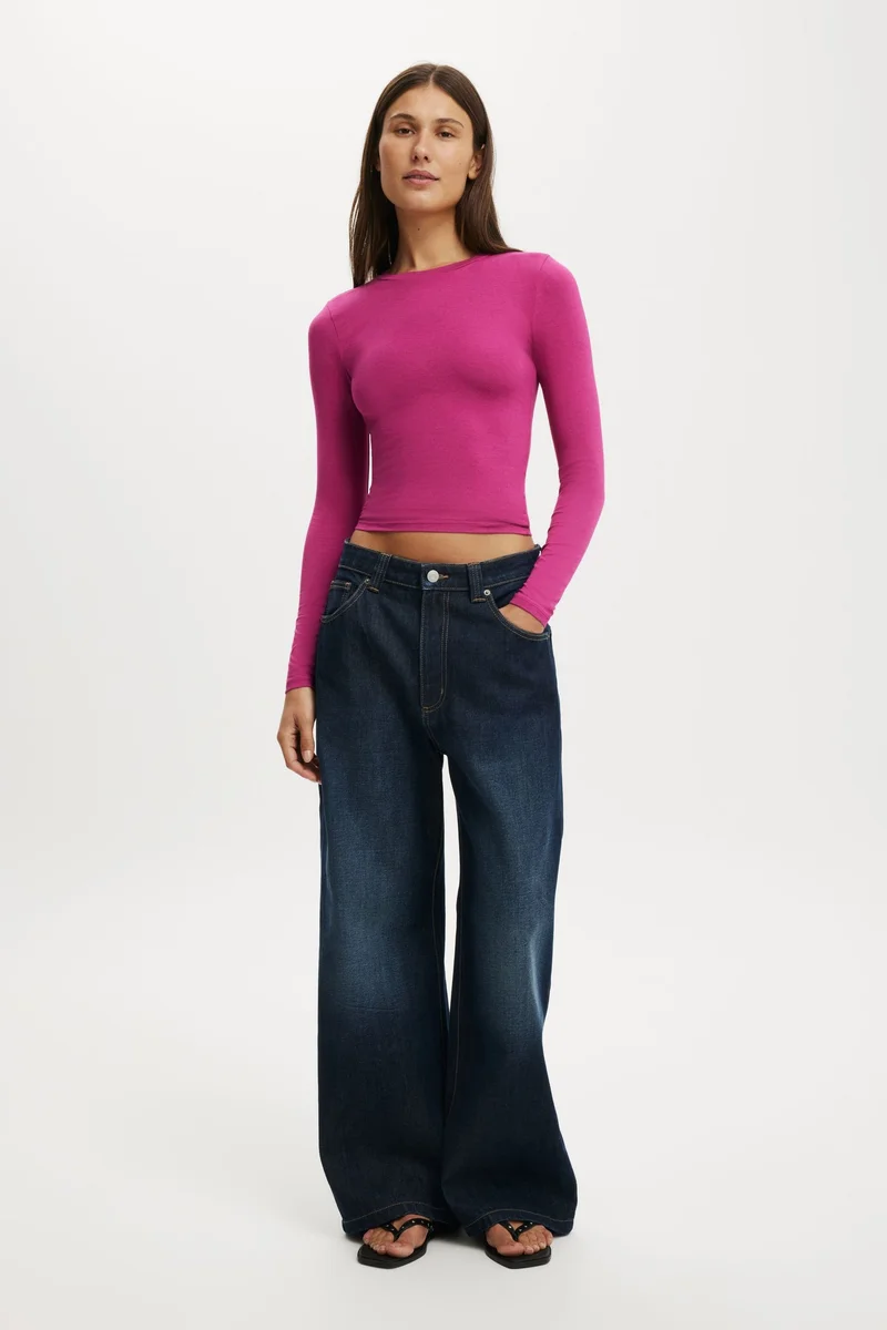 Cotton On  All Day Crew Long Sleeve Top for Women | Best Price UAE
