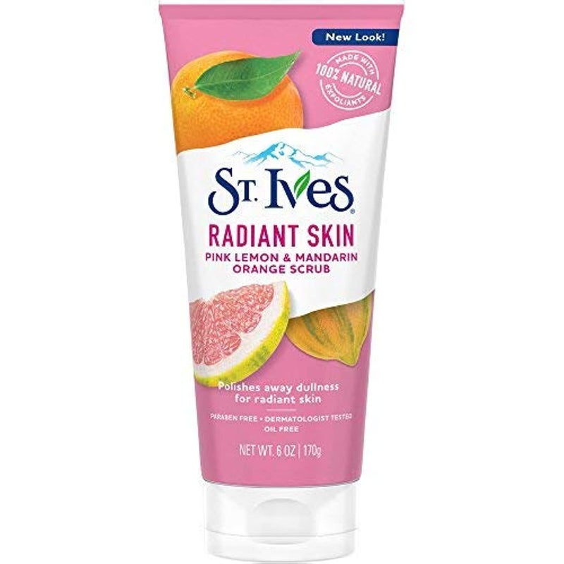 St. Ives Radiant Skin Pink Lemon and Mandarin Orange Face Scrub 6 oz (Pack of 2) - Image 1