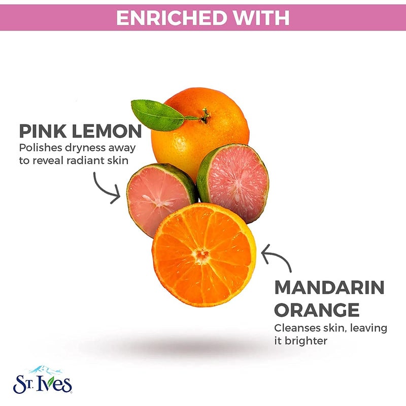 St. Ives Radiant Skin Pink Lemon and Mandarin Orange Face Scrub 6 oz (Pack of 2) - Image 3