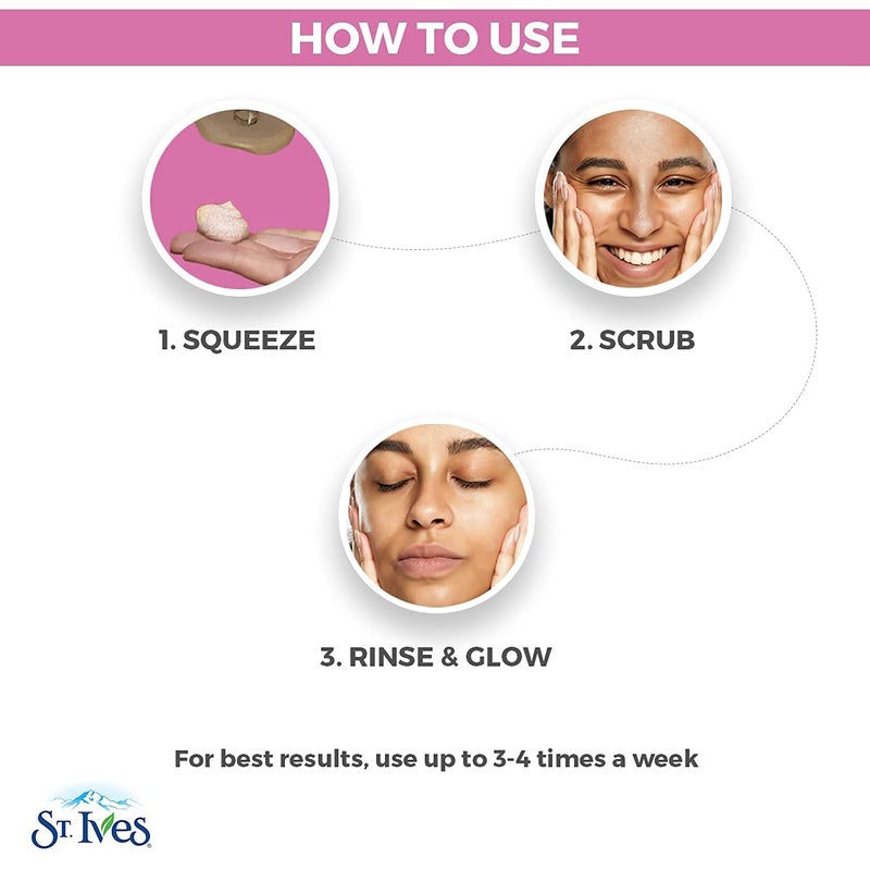 St. Ives Radiant Skin Pink Lemon and Mandarin Orange Face Scrub 6 oz (Pack of 2) - Image 4