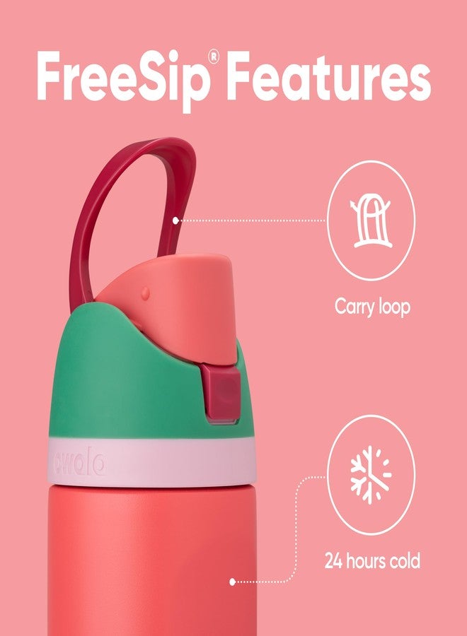 Owala FreeSip Insulated Stainless Steel Water Bottle with Straw for Sports, Travel, and School BPA-Free Sports Water Bottle, 32 oz, Strawberry Field - Image 3