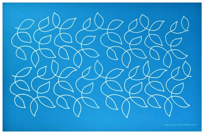 Full Line Stencil  Large Meandering Leaves Edge to Edge Stencil Continuous Line Template for Free Motion Quilting Domestic Machine Quilting Hand Quilting LongArm Quilting 30462
