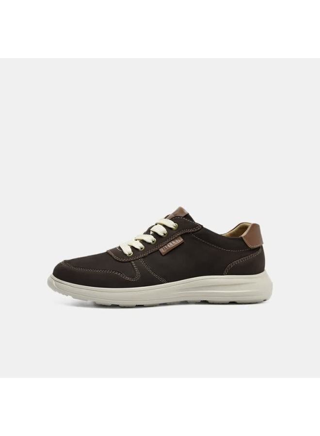 Mellen Vintage Trendy Colorblock Comfortable Durable Breathable Casual Sneakers Men Ms767591 Dark Brown Size 43 - Image 1