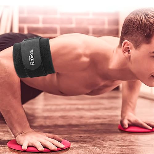 YAVOUN Tendonitis - Bicep ＆ Tricep Compression Sleeve/Wrap - Tricep Tendonitis, Bicep Tendonitis - Pain Relief for Bicep and Triceps Muscle Strains, Compression Arm Support (Black, 8.3" - 13.7" × W 3.93") - Image 5