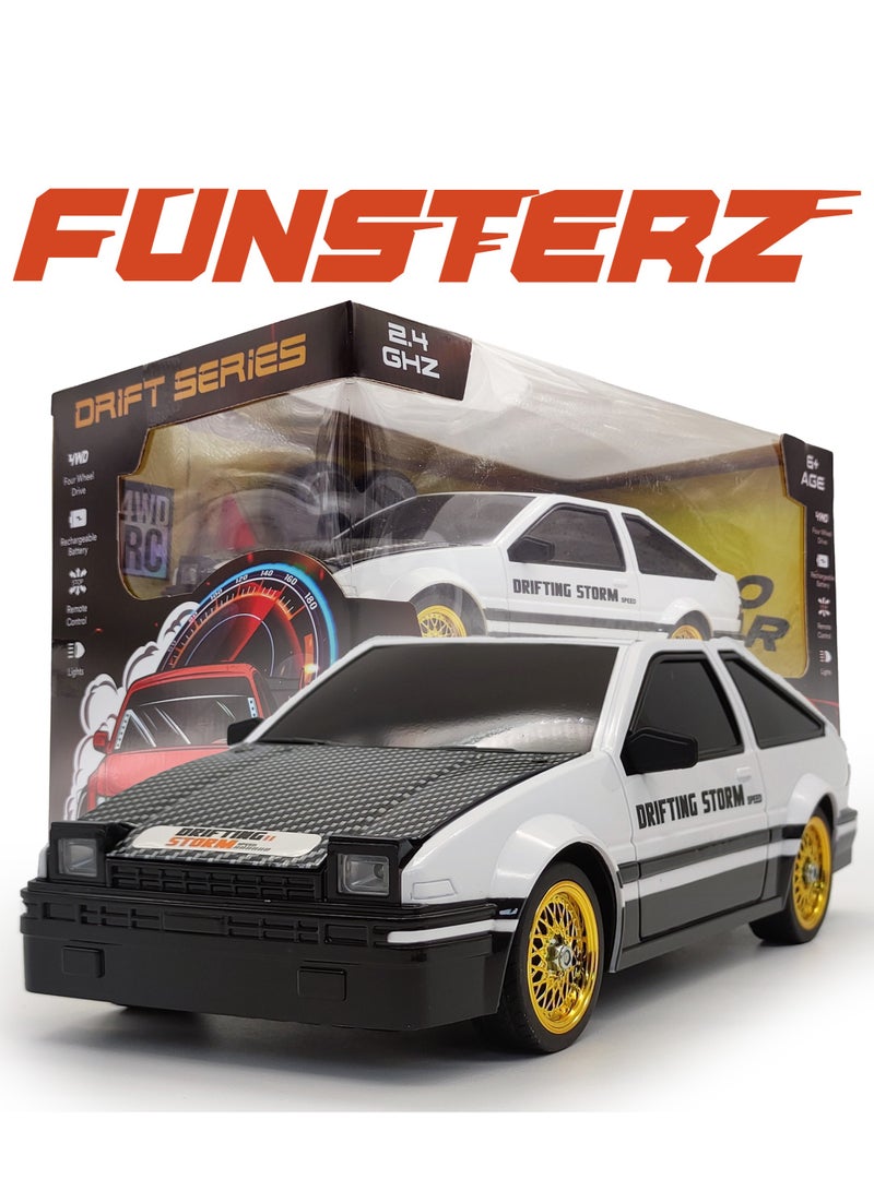 فونسترز سيارة فانسترز دريفت سيريز للتحكم عن بُعد | سيارة دفع رباعي بمقياس 1:16 مزودة بإضاءة LED وملحقاتها | سيارة سباق دريفت عالية السرعة بتردد 2.4 جيجاهرتز للأطفال من سن 6 سنوات فما فوق | سيارة كهربائية حمراء للتحكم عن بُعد مزودة ببطارية قابلة لإعادة الشحن - Image 2