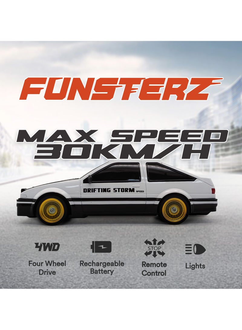 فونسترز سيارة فانسترز دريفت سيريز للتحكم عن بُعد | سيارة دفع رباعي بمقياس 1:16 مزودة بإضاءة LED وملحقاتها | سيارة سباق دريفت عالية السرعة بتردد 2.4 جيجاهرتز للأطفال من سن 6 سنوات فما فوق | سيارة كهربائية حمراء للتحكم عن بُعد مزودة ببطارية قابلة لإعادة الشحن - Image 4