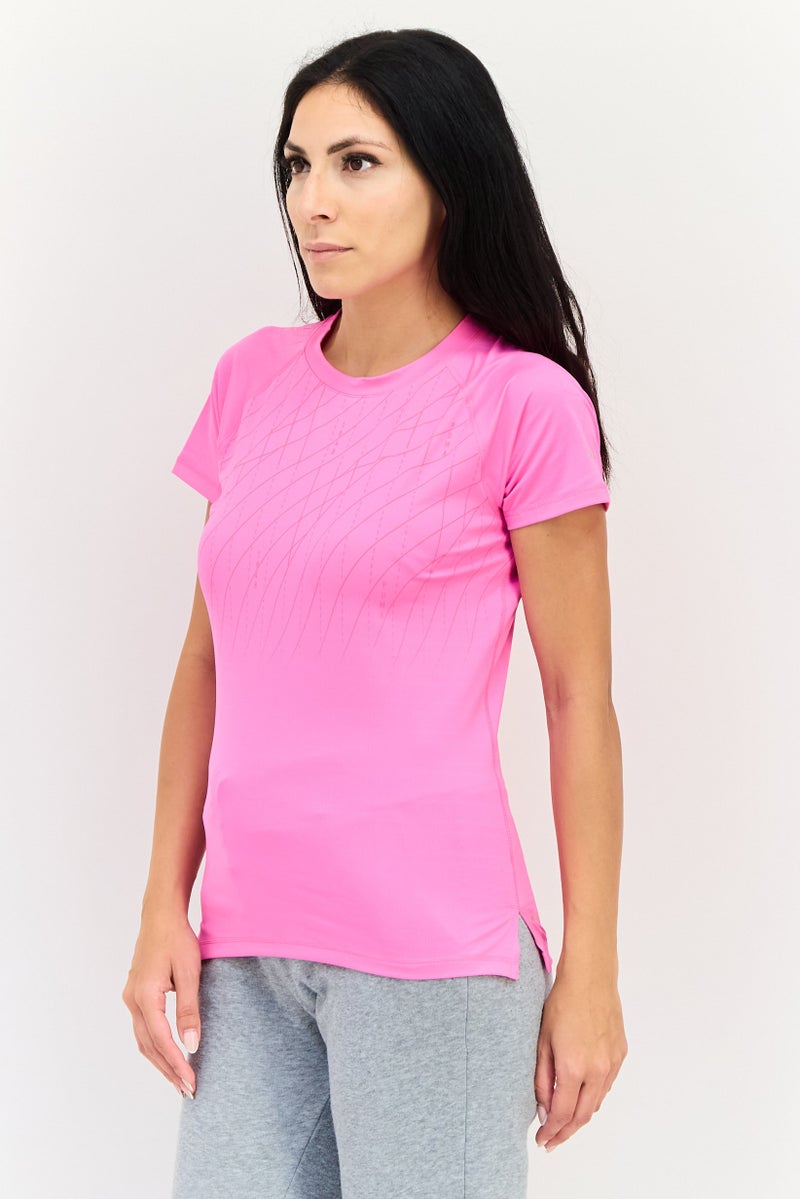 PUMA Women Sportswear Fit Short Sleeves Running T-Shirt, Bright Pink - Image 2