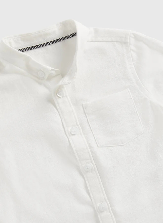 mothercare Navy and White Oxford Shirts - 2 Pack