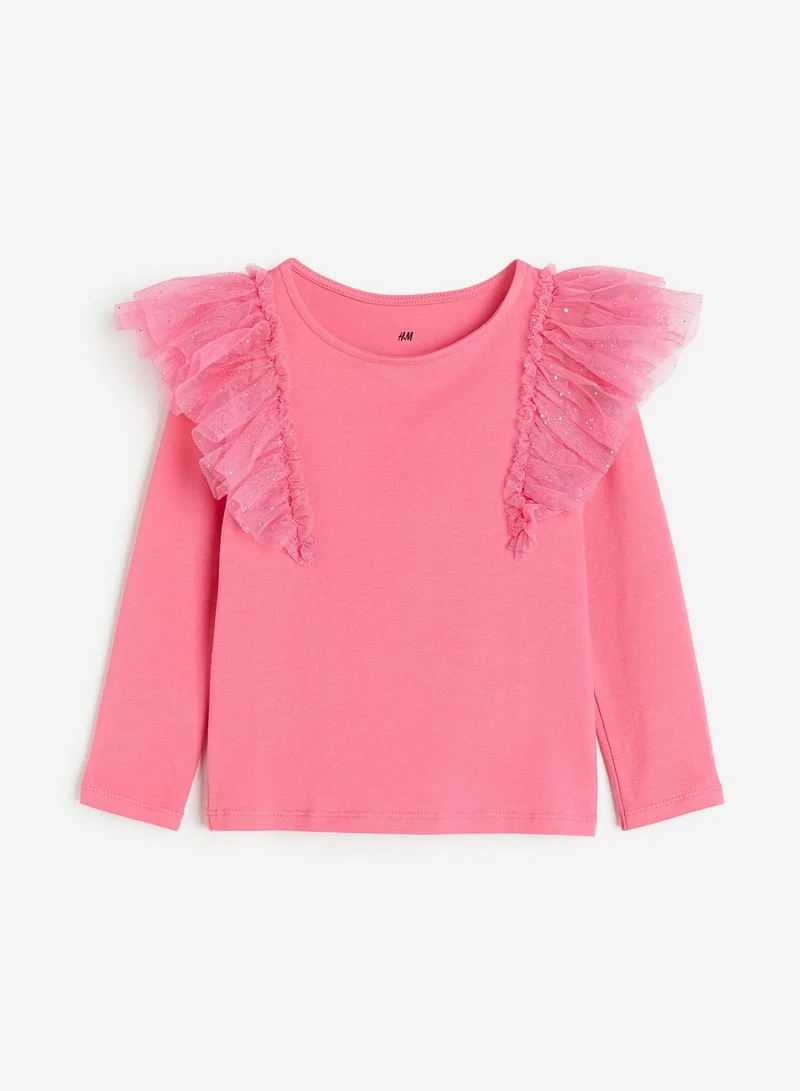 H&M Kids Flounce Trimmed T-Shirt