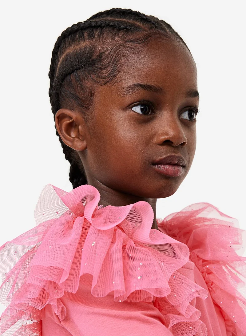 H&M Kids Flounce Trimmed T-Shirt