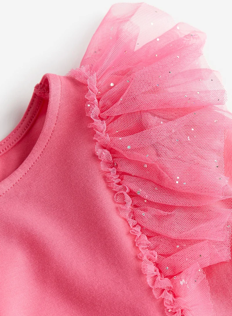H&M Kids Flounce Trimmed T-Shirt