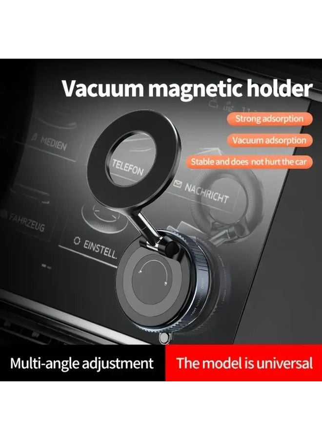 Black Magnetic Car Phone Holder Foldable 360 Adjustable Vacuum Mount Multi Angle - Image 5