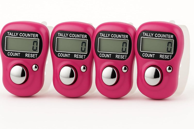 Concepta Mini Hand Tally Counter Finger Ring Digital Electronic Head Count, Jap Counter Machine for Mantra Jap Cricket Umpire and Various Counting Purpose Small(Color May Vary) (Pack of 4 PIS) - Image 1