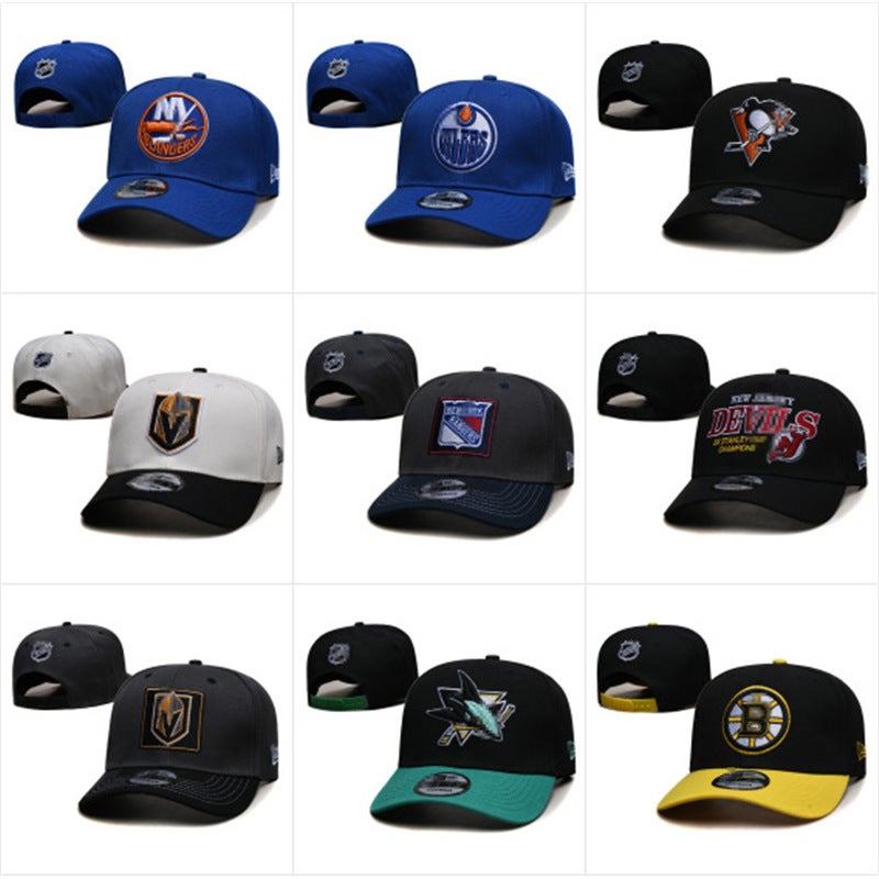 Outdoor Casual Peaked Cap Nhl Ice Hockey Hat For Men And Women Blackhawks Brown Bears Rangers - Image 1