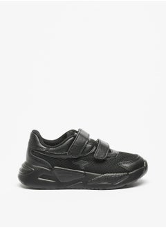Boys Low Ankle Sneakers with Hook and Loop Closure