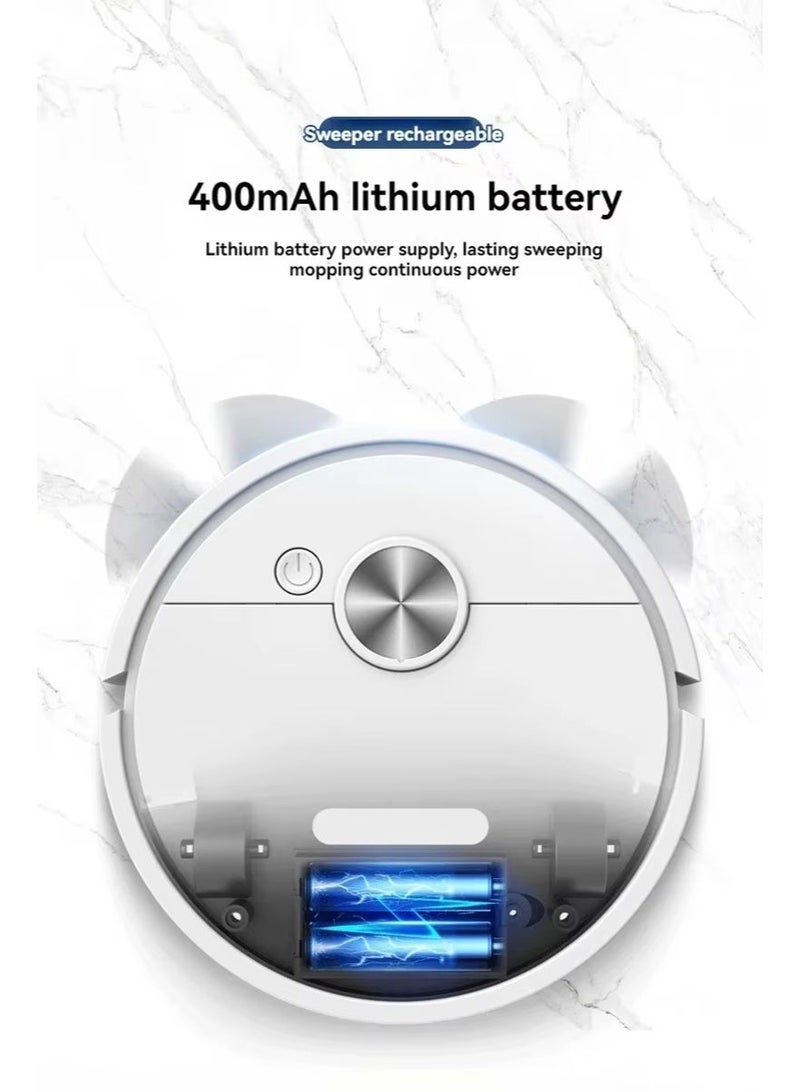 مكنسة روبوت ذكية صغيرة – شفط قوي وتشغيل أوتوماتيكي للمسح والكنس، هادئة، لاسلكية، بصندوق غبار 0.6L - Image 2