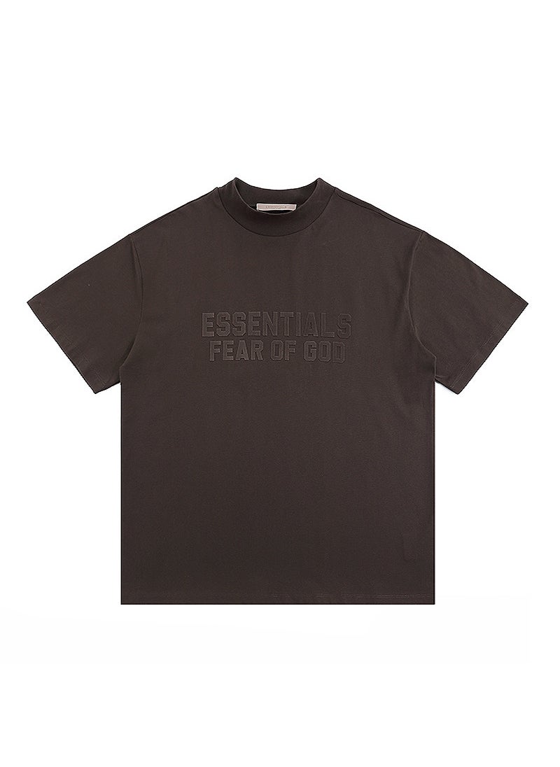 Generic - 2024 SS FOG ESSENTIALS Velvet Tee Casual Unisex gold silk - Image 1