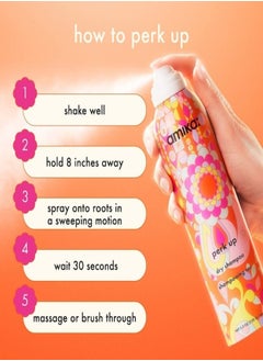 amika Amika Perk Up Talc-Free Dry Shampoo – Oil-Absorbing, Refreshing, and Volumizing No-Wash Hair Cleanser for All Hair Types, Sulfate-Free & Vegan, 189ml  - Image 3