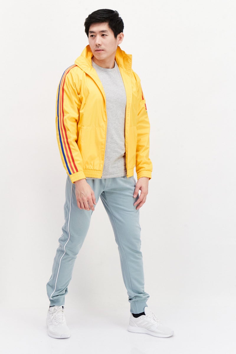 Adidas Men Sportswear Fit 3D Three Stripes Track Jacket, Orange  - Image 4