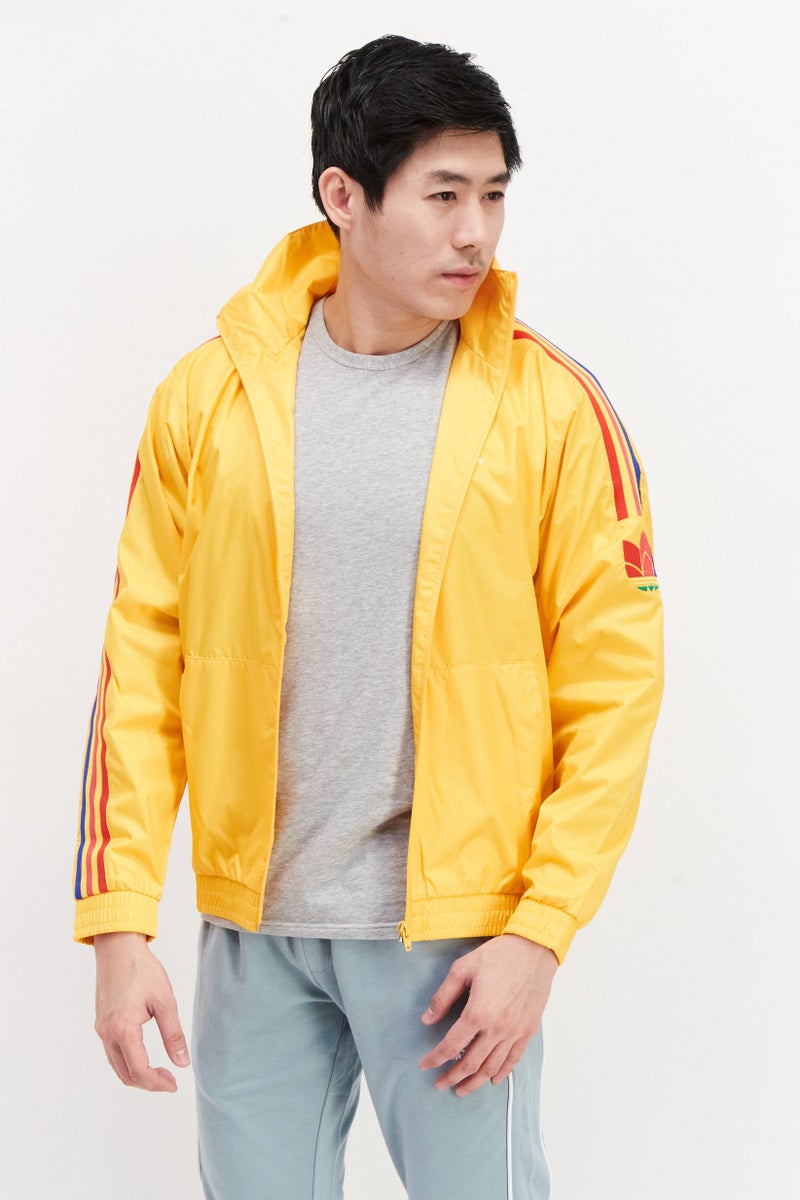 Adidas Men Sportswear Fit 3D Three Stripes Track Jacket, Orange  - Image 1