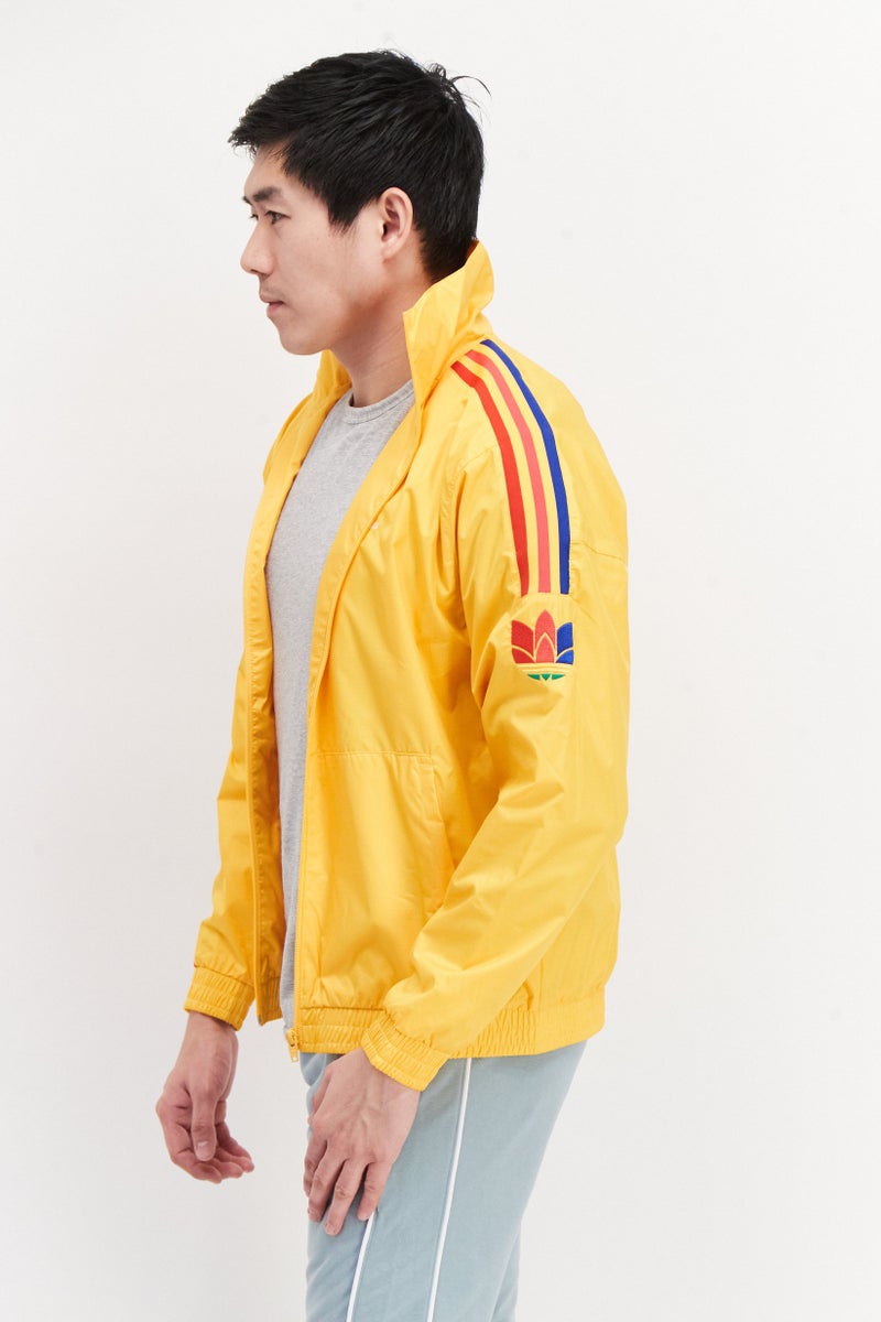 Adidas Men Sportswear Fit 3D Three Stripes Track Jacket, Orange  - Image 3