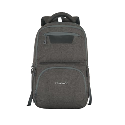 TRAWOC 30L Laptop Backpack TPB04 | Office & Travel Bag with 16-Inch Laptop Compartment, USB Charging Port & 3-Year Warranty -Ash brown - Image 1