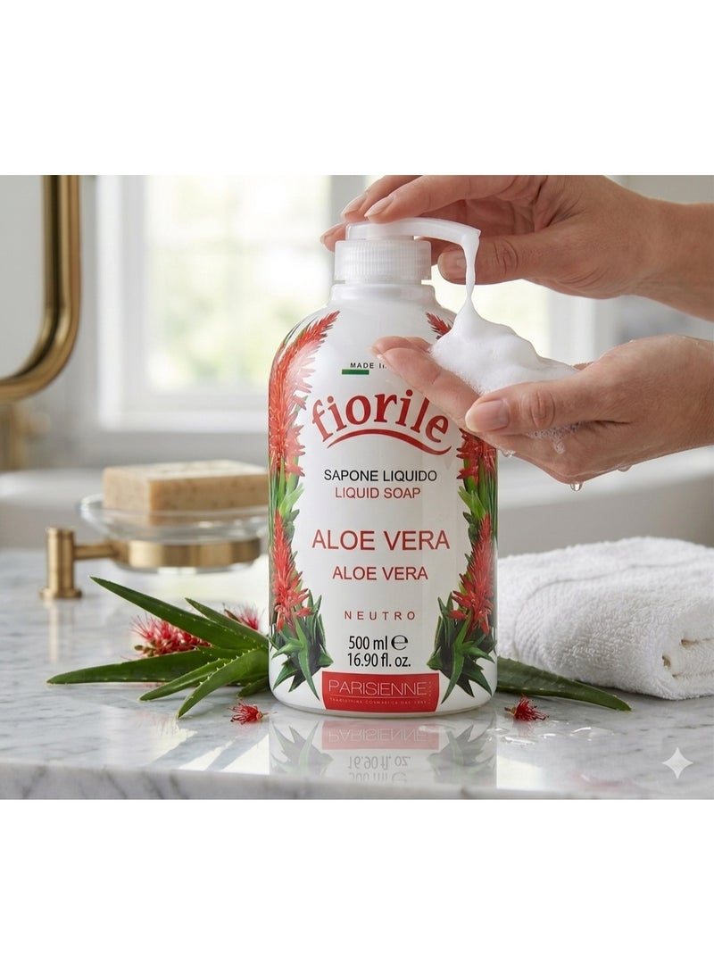 Fiorile Aloe Vera Liquid Soap Neutral Formula - 500ml - Image 2