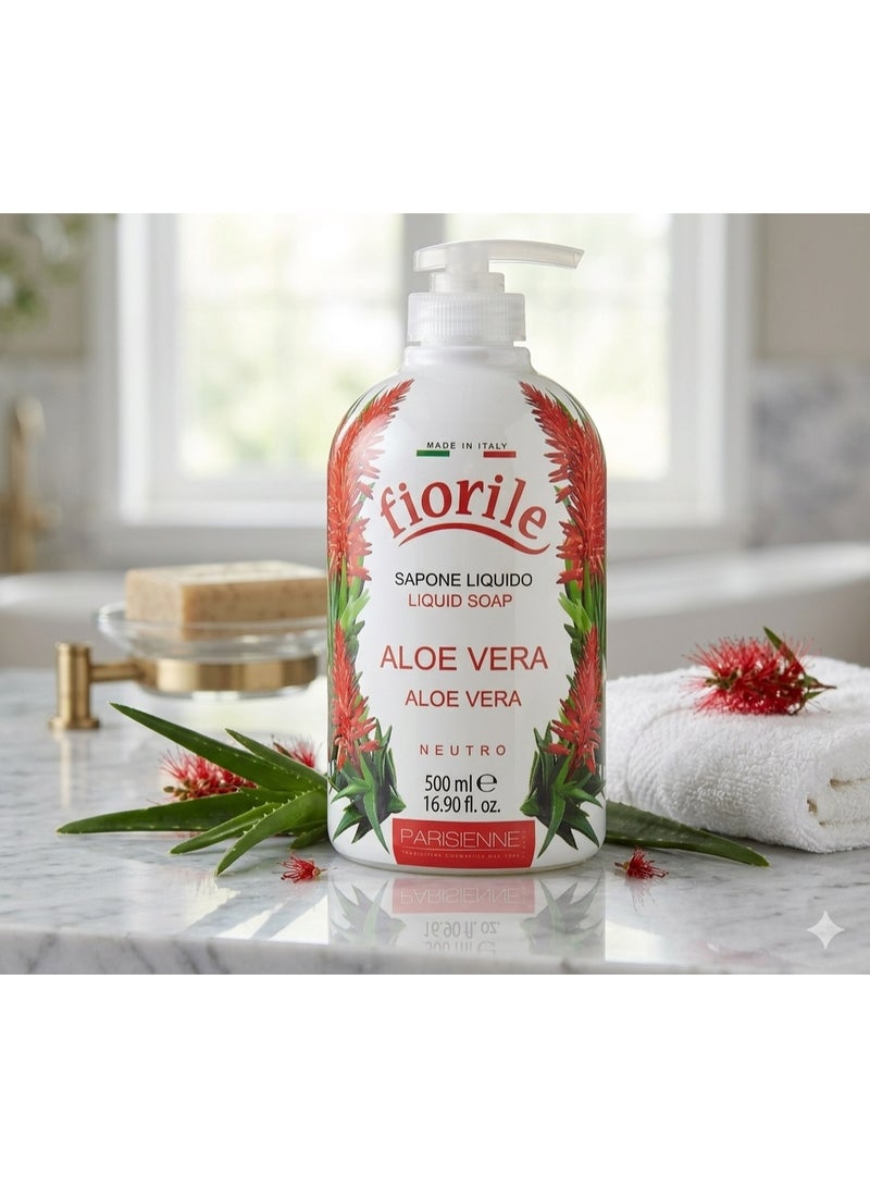 Fiorile Aloe Vera Liquid Soap Neutral Formula - 500ml - Image 3