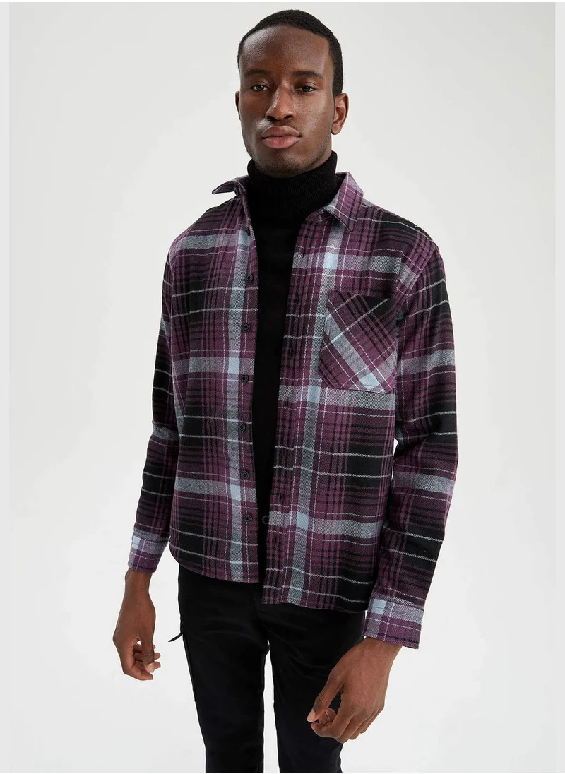 DeFacto Regular Fit Check Patterned Shirt Jacket