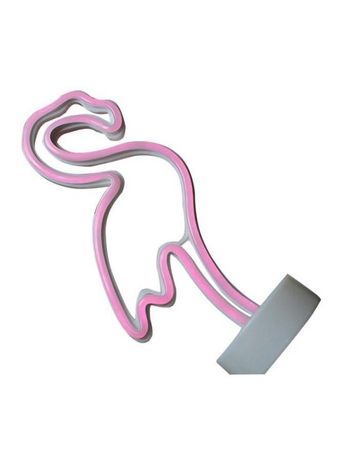 NIBEMINENT Flamingo Shaped Night Light With Base Pink/Grey 4 x 20cm - Image 1