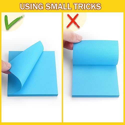 Eastern Wolf Pop Up Sticky Notes 3x3 inch, 8 Bright Multi Colors,Accordion Self-Stick Notes, Purple Sticky Notes 8 Pads 80 Sheet/Pad - Image 5