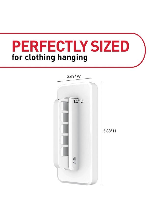 Command Command Folding Clothes Hanger, Holds up to 5 Hangers 7.5 lb, 1.5lbs per Rung, 1 Hook with 5 Rungs, 4 Strips, Closet Organizer, Home Organization  - Image 2