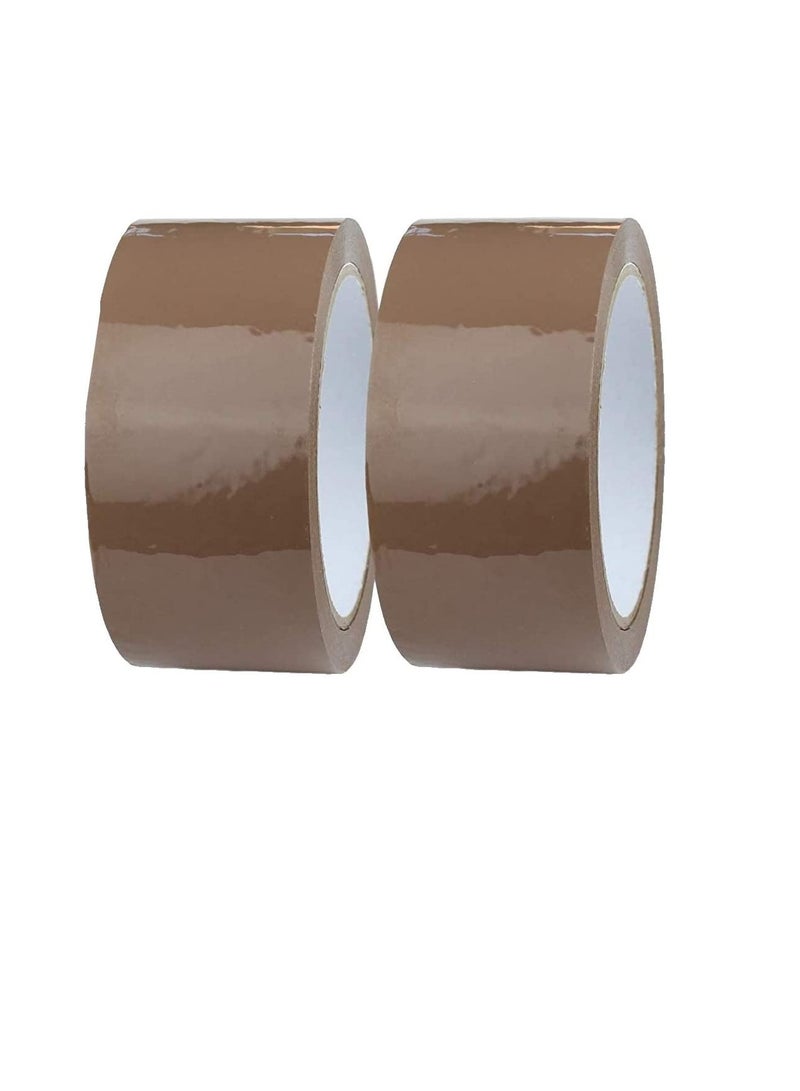 Generic Brown Packaging Tape 2 Inch for Parcels and Boxes This Brown Packing Tape Provides a Strong Secure and Sticky Seal for Your Cardboard Boxes and for Moving House Pack of 2  - Image 1