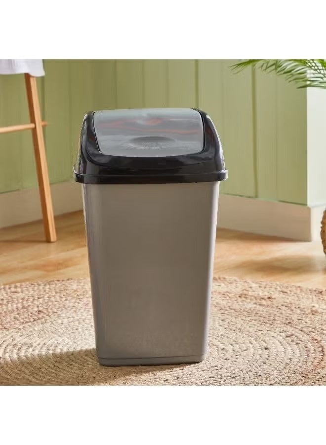 Plastic Swing Top Trash Bin 20L – Grey & Black – Easy-Clean Waste Bin for Kitchen, Bathroom & Office – Code 701 - Image 4