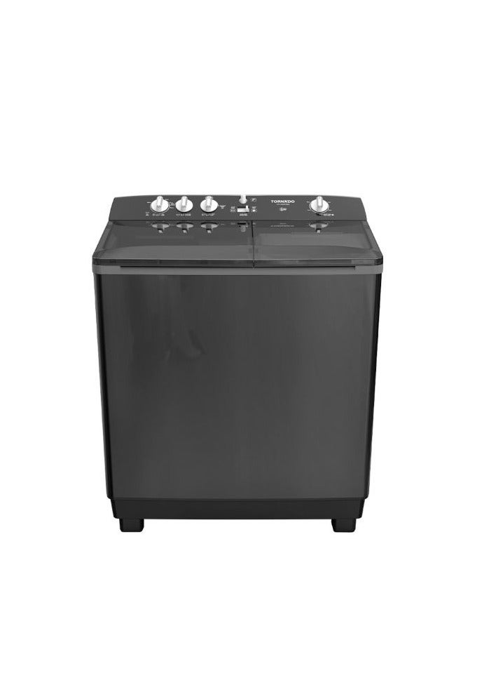 تورنيدو غسالة ملابس نصف أوتوماتيكية 12 كيلو اسود TVH-HM12TS (BK) - Image 1