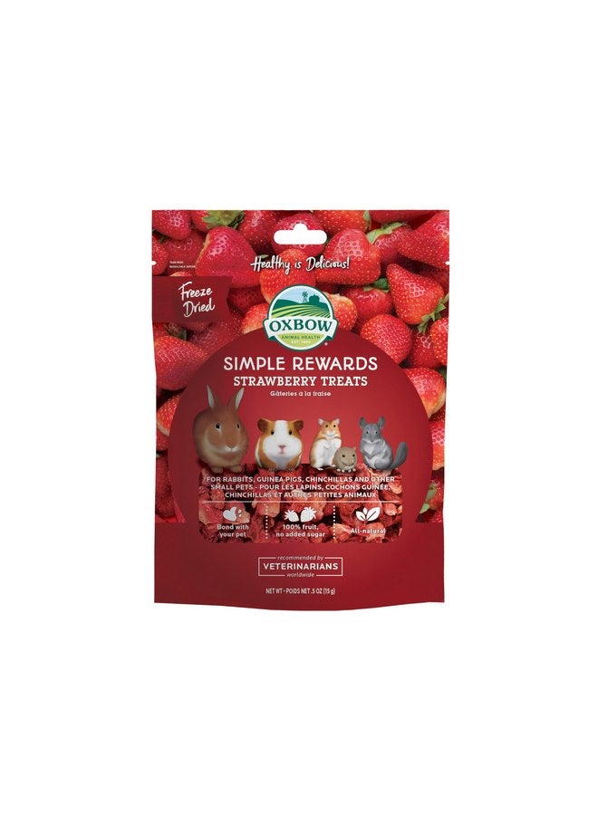 Oxbow SIMPLE REWARDS STRAWBERRY Small Animal Treat 0.5 oz - Image 1