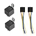 IGOYE 2PCS Automotive Relays 5pin 4030A12V Relay with Interlocking Relay Socket and Wiring Harness for Automotive Boat Truck MotorcyclePack of 2 - Image 2