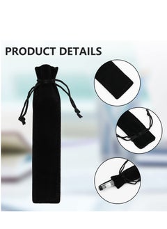 SYOSI Black Velvet Pen Pouches - 20-Pack Single Pen Gift Bags for School, Office, and Business Gifts - Drawstring Pen Holders for Elegant Packaging  - Image 3