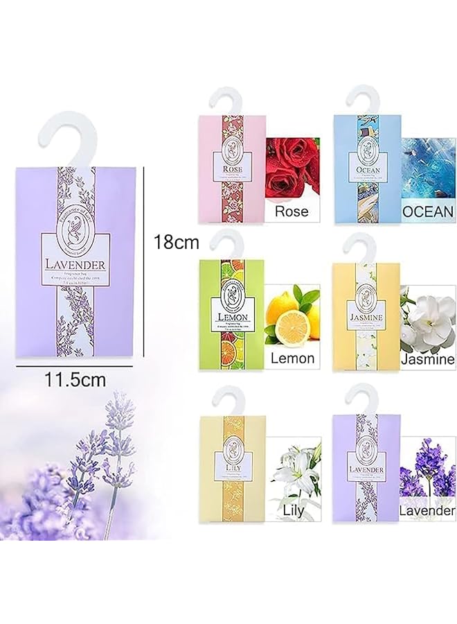 erorex Natural Scented Sachets Bags Deodorizing Aroma Sachet Wardrobe Fresheners Long Lasting Suitable For Drawers Closets Wardrobes Bathrooms Cars Pack Of 18 - Image 2