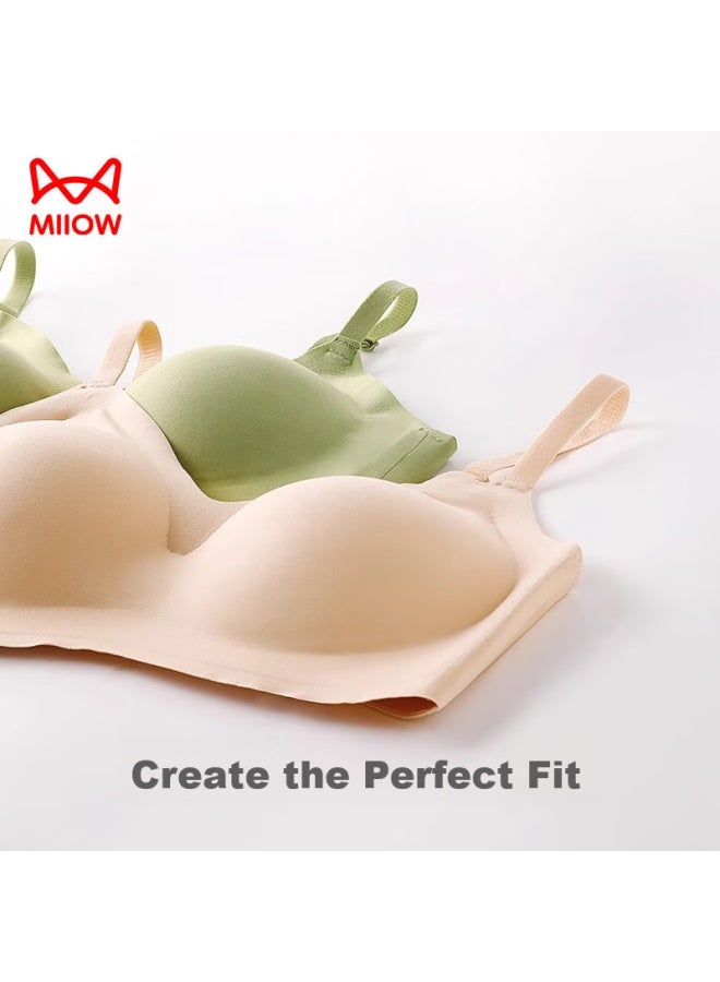 MIIOW Miiow Soft Support Bra For Women, Push-up Bra For Small Breasts, Anti-sagging, Seamless, Wireless, Sexy, Push-up Brassiere, Nude Color, Xl - Image 5