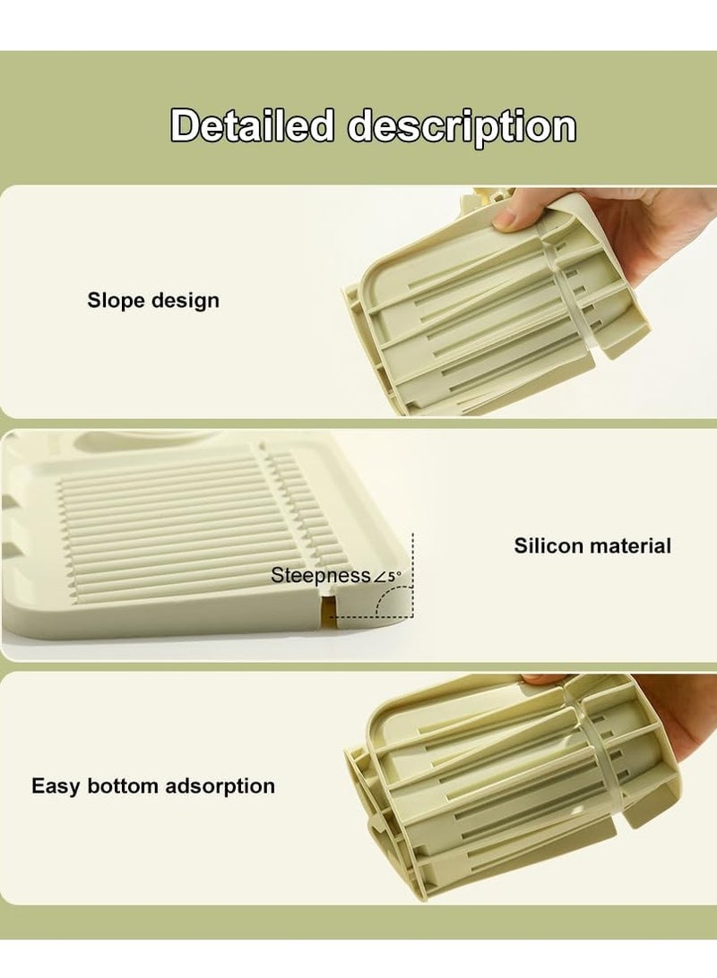 عام حصيرة صنبور لحوض المطبخ، 2024 جديد بالوعة المطبخ سبلاش الحرس سيليكون استنزاف حصيرة التجفيف السريع صينية حوض الحجر، بالوعة حماة بالوعة صنبور حصيرة سبلاش الحرس لمنطقة حوض الحمام المطبخ (1PCS) - Image 4