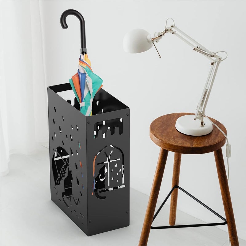 Mango Steam Cat Umbrella Holder Stand for Home or Office Entryways (Raining Cats, Black) - Image 5