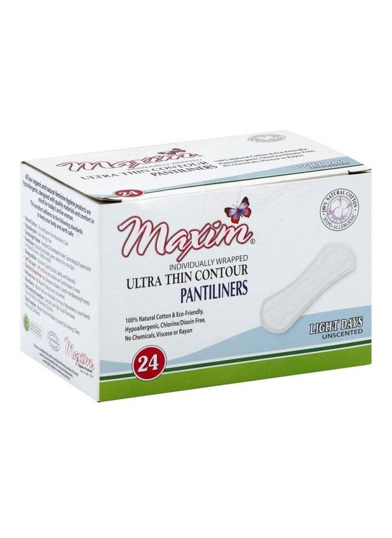 Maxim Hygiene Products Cotton Ultra Thin Panty Liners, Lite, 24ct  - Image 1